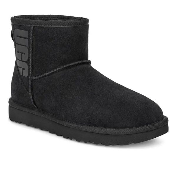 UGG Shoes - NWOT Ugg Mini Classic Logo Boots Black